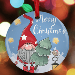 Santa Claus Christmas Tree Blessing Acrylic Pendant DIY Holiday Decor