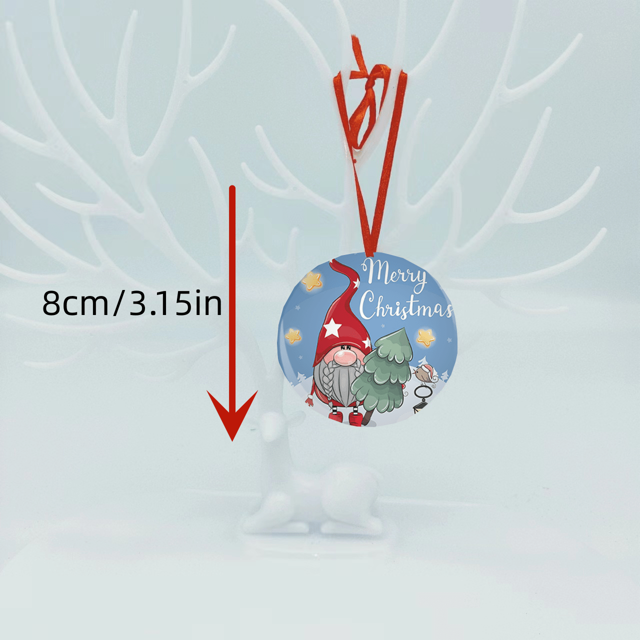 Santa Claus Christmas Tree Blessing Acrylic Pendant DIY Holiday Decor