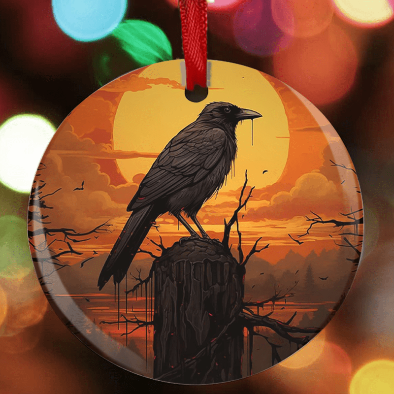 Crow Series Christmas Tree Blessings Pendant DIY Acrylic Christmas Ornaments