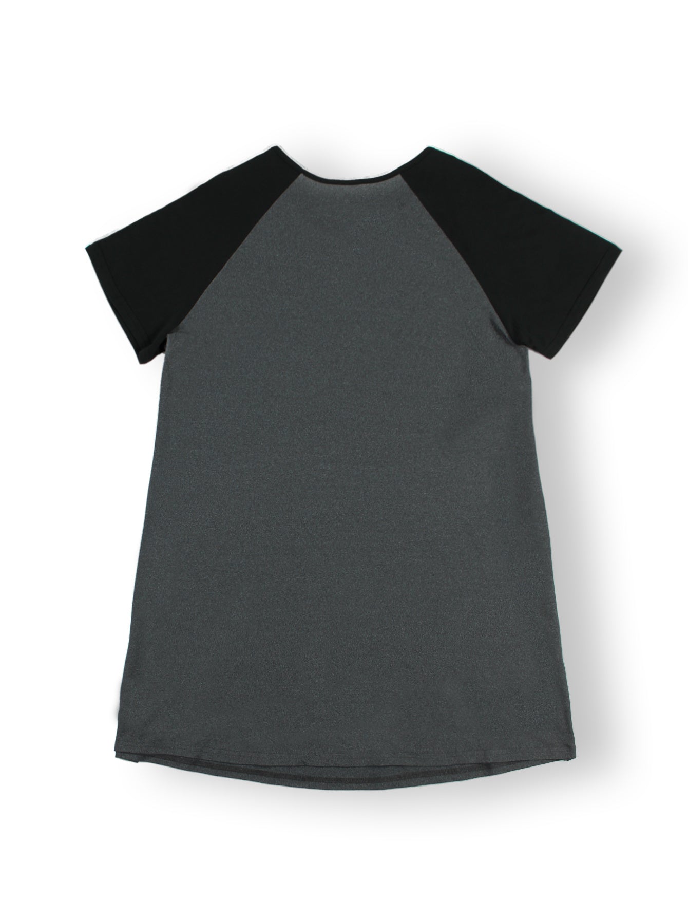 Slogan Graphic Sleep Dress Short Sleeve Round Neck