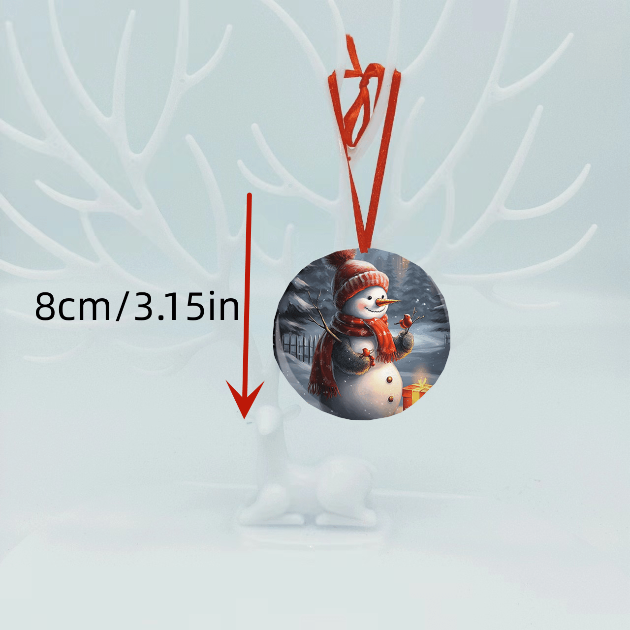 Snowman Christmas Tree Blessing Acrylic Pendant Holiday Decor