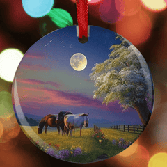 Horse Series Christmas Tree Blessing DIY Acrylic Pendant