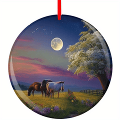 Horse Series Christmas Tree Blessing DIY Acrylic Pendant
