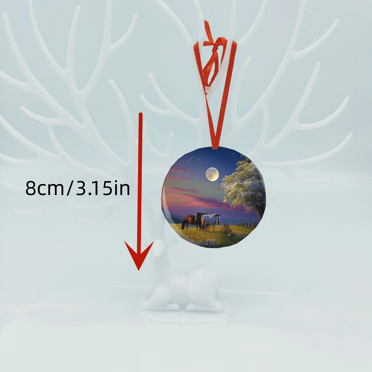 Horse Series Christmas Tree Blessing DIY Acrylic Pendant