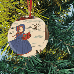 Girl Christmas Tree Blessing DIY Acrylic Holiday Pendant
