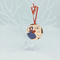 Girl Christmas Tree Blessing DIY Acrylic Holiday Pendant