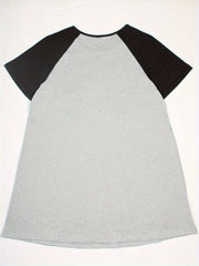 Floral Graphic Raglan Sleeve Plus Size Nightdress