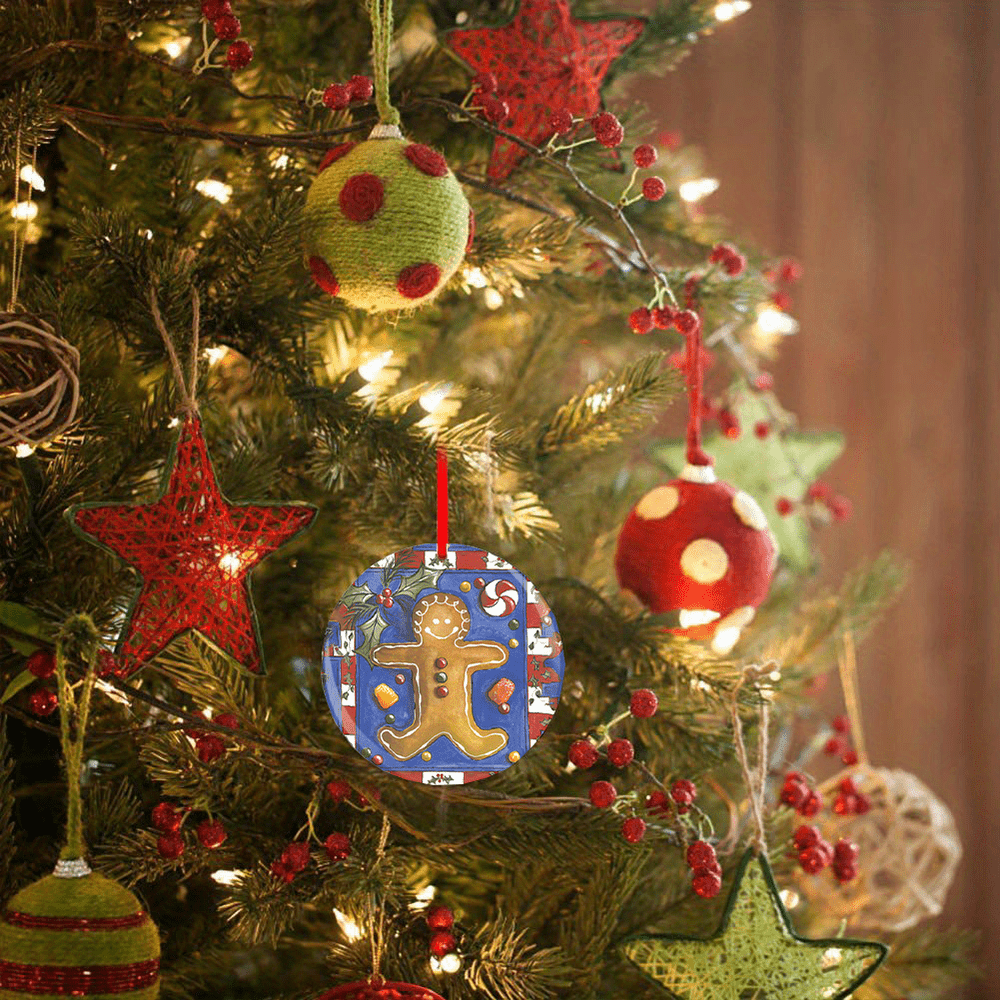 Christmas Tree Blessing Acrylic Pendant DIY Holiday Pendant
