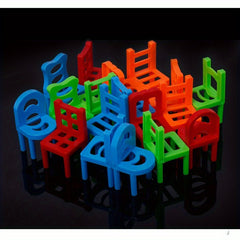Kids Jenga Balance Folding Chair Toy Set for Parent-Child Interaction