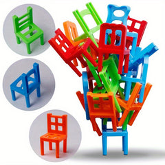 Kids Jenga Balance Folding Chair Toy Set for Parent-Child Interaction