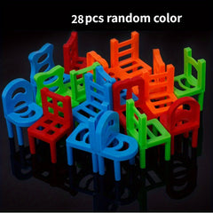Kids Jenga Balance Folding Chair Toy Set for Parent-Child Interaction