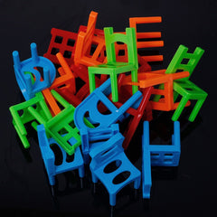 Kids Jenga Balance Folding Chair Toy Set for Parent-Child Interaction