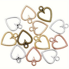 10pcs Hollow Love Shaped Pendant DIY Crafts Accessories