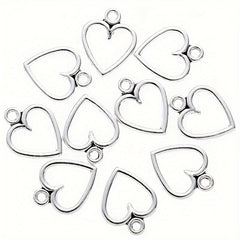10pcs Hollow Love Shaped Pendant DIY Crafts Accessories