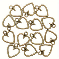 10pcs Hollow Love Shaped Pendant DIY Crafts Accessories