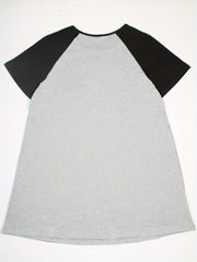 Nightdress Women's Plus Letter Graphic Raglan Short Sleeve