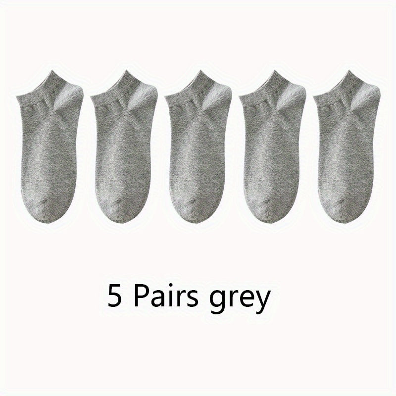 15pairs Comfy Low Cut Ankle Socks Solid Socks