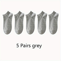15pairs Comfy Low Cut Ankle Socks Solid Socks
