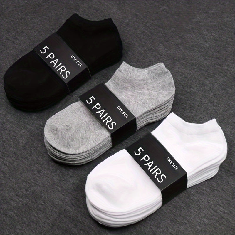 15pairs Comfy Low Cut Ankle Socks Solid Socks