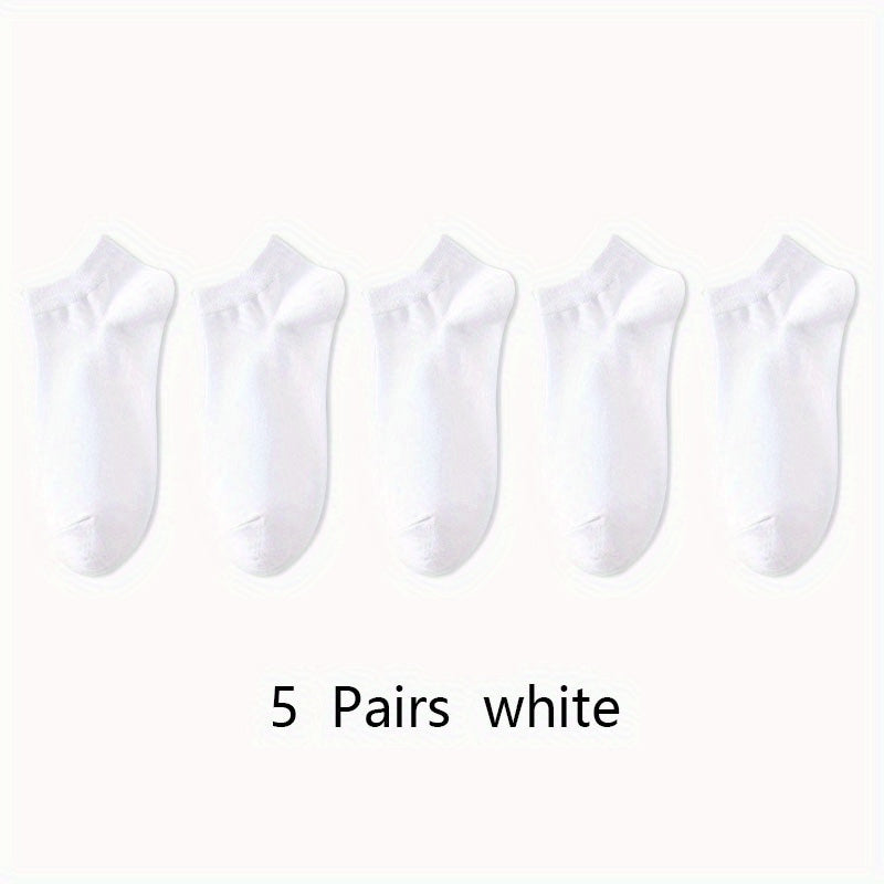15pairs Comfy Low Cut Ankle Socks Solid Socks
