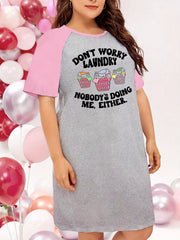 Funny Turtle Graphic Raglan Nightdress