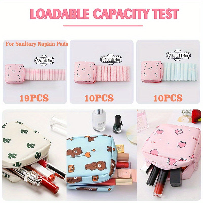 Bear Portable Sanitary Napkin Storage Bag Waterproof Organizer for Girls
