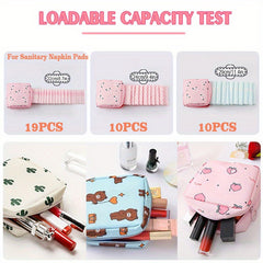 Bear Portable Sanitary Napkin Storage Bag Waterproof Organizer for Girls