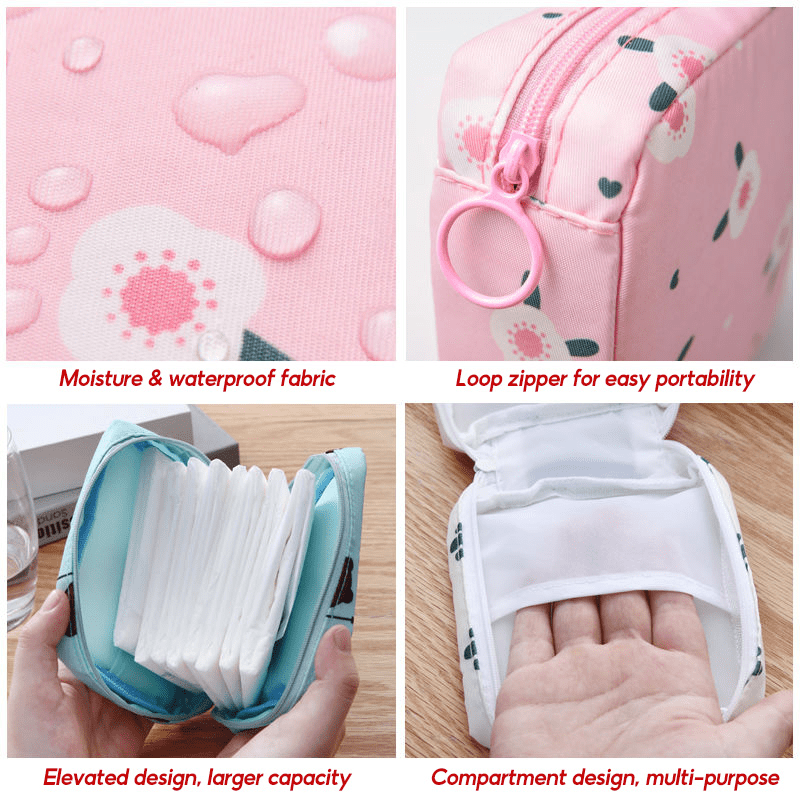 Bear Portable Sanitary Napkin Storage Bag Waterproof Organizer for Girls
