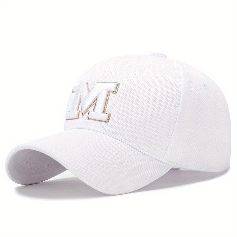 M Embroidered Baseball Cap Outdoor Sunshade Baseball Cap