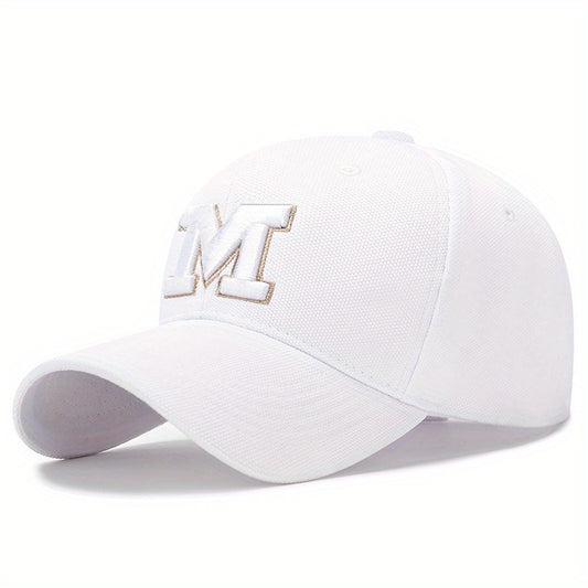 M Embroidered Baseball Cap Outdoor Sunshade Baseball Cap