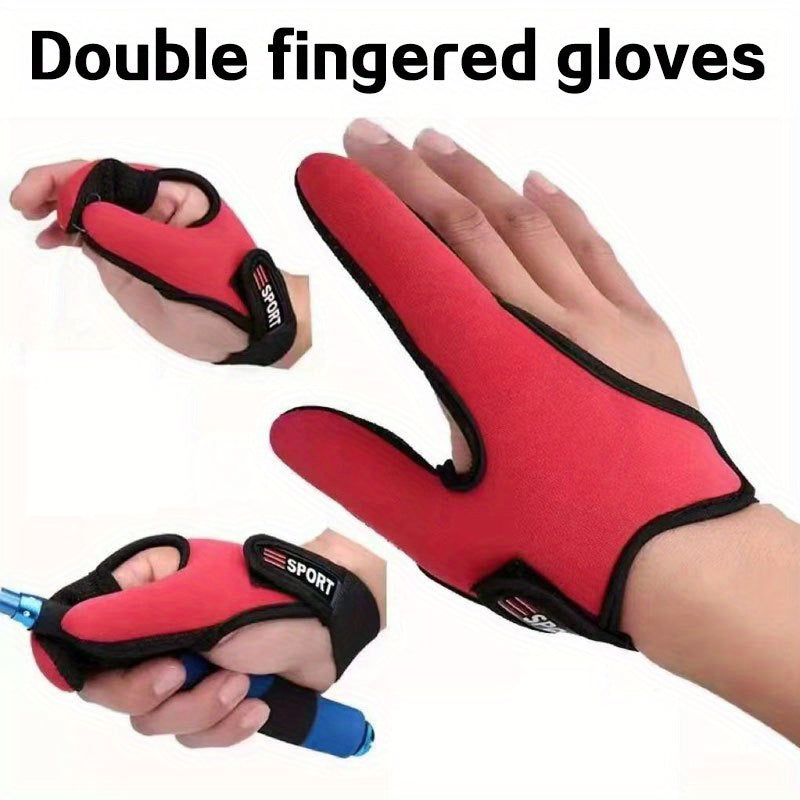 Breathable Anti Slip Fishing Glove with Sun Protection Double Finger