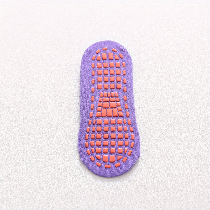 Teen's Solid Yoga Socks with Grip for Outdoor Activities