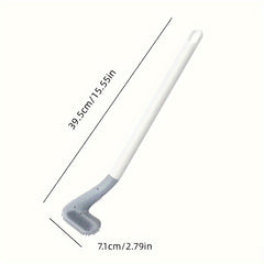 Flexible Silicone Toilet Brush with Long Handle for Easy Cleaning Bathroom