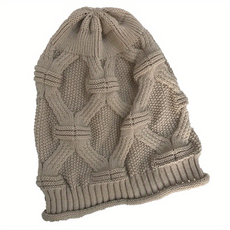 Winter Knitted Beanie Hat for Women Men Warm Loose Beanie Hat
