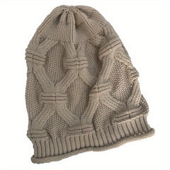 Winter Knitted Beanie Hat for Women Men Warm Loose Beanie Hat