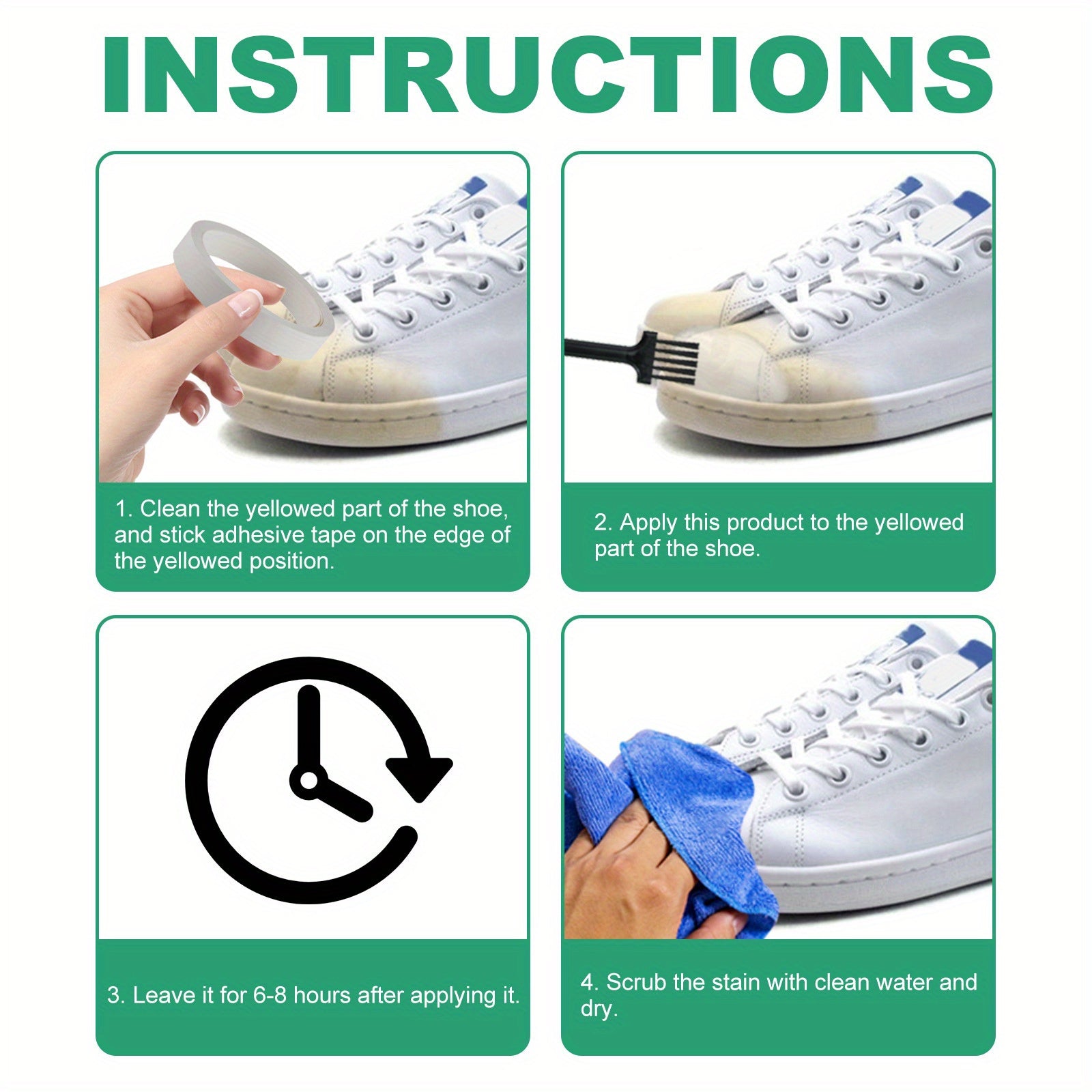 Yellow Stain Remover Shoe Cleaner for Small Shoes