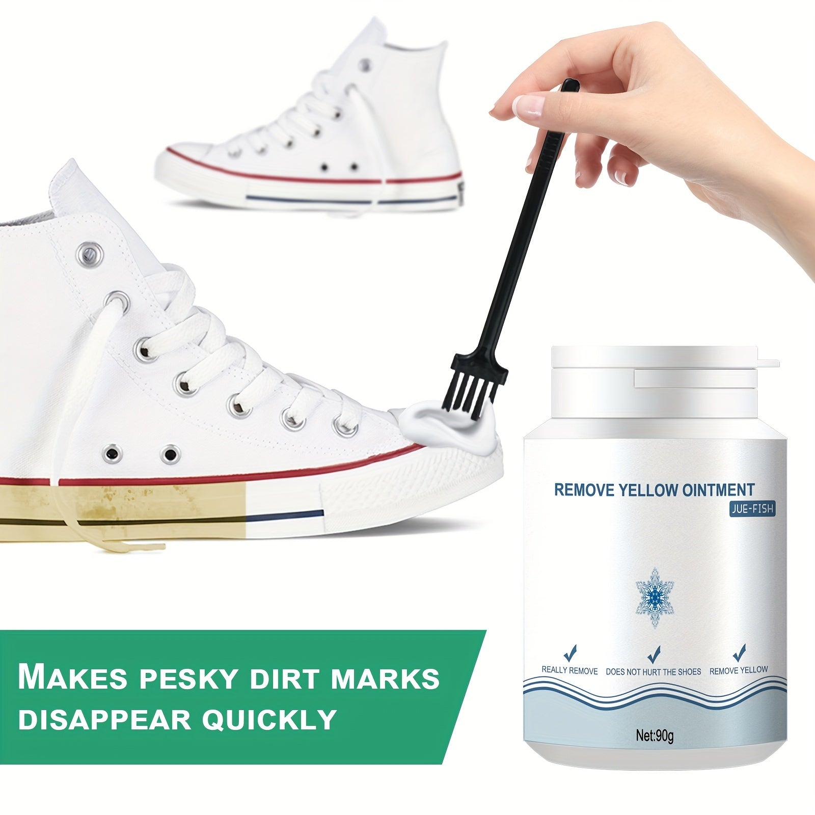 Yellow Stain Remover Shoe Cleaner for Small Shoes