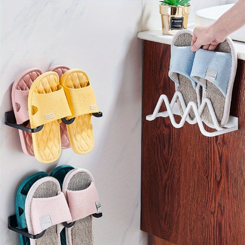Wall-Mounted Punch Slipper Rack Shoe Storage