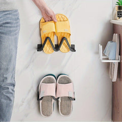 Wall-Mounted Punch Slipper Rack Shoe Storage