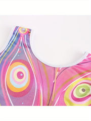Girls Stretchy Gymnastics Sleeveless Workout Outfit