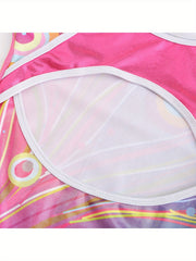 Girls Stretchy Gymnastics Sleeveless Workout Outfit