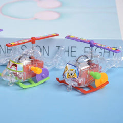 10pcs Mini Helicopter Wind Up Airplane Toys for Party Favors Random
