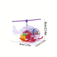 10pcs Mini Helicopter Wind Up Airplane Toys for Party Favors Random