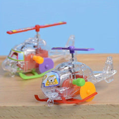 10pcs Mini Helicopter Wind Up Airplane Toys for Party Favors Random