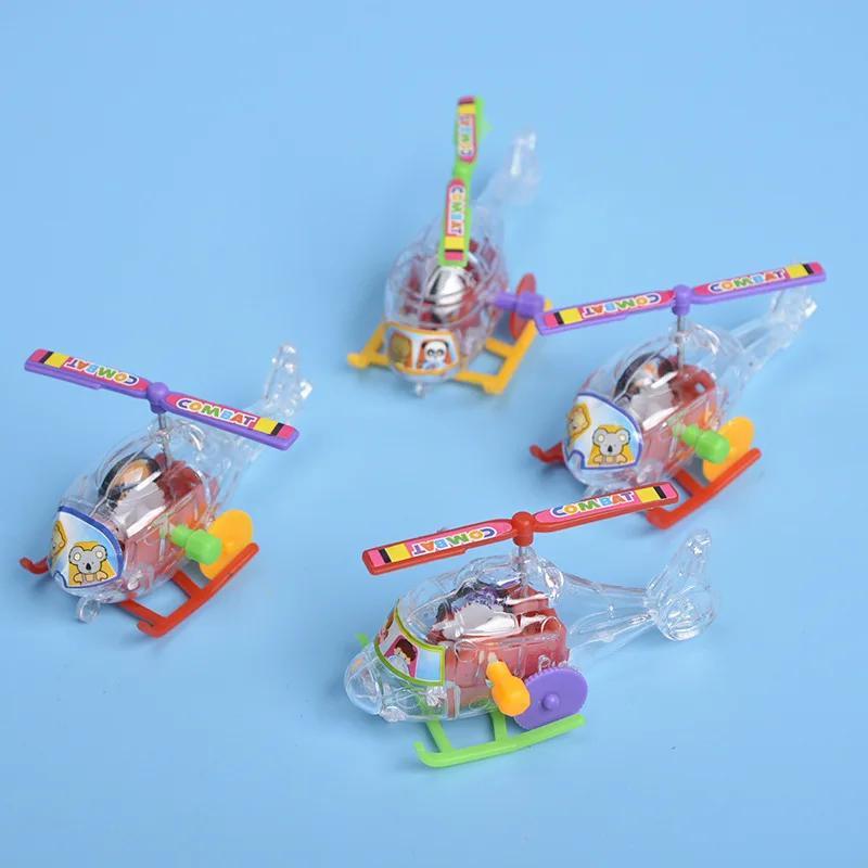 10pcs Mini Helicopter Wind Up Airplane Toys for Party Favors Random