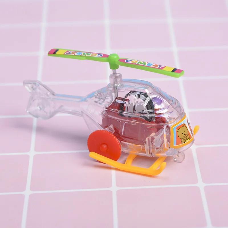 10pcs Mini Helicopter Wind Up Airplane Toys for Party Favors Random