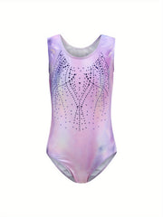 Girls Sleeveless Gymnastics Romper For Dance Yoga