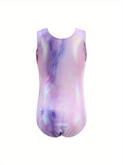 Girls Sleeveless Gymnastics Romper For Dance Yoga