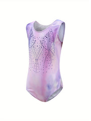 Girls Sleeveless Gymnastics Romper For Dance Yoga