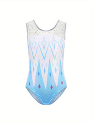 Sleeveless Gymnastics Outfits Girls Stretchy Workout Dance Training